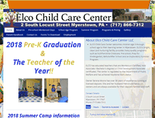 Tablet Screenshot of elcochildcare.com